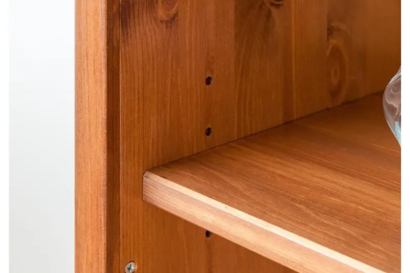 Libreria legno massello pino color miele stile shabby toscano