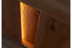 Madia moderna in rovere oliato massello con LED