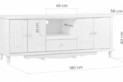 Madia porta TV stile provenzale bianco Princess 861