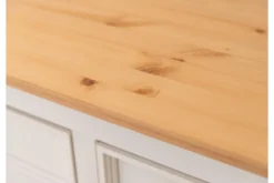 Madia shabby chic pino massello bicolore bianco e naturale