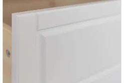 Madia shabby country bicolore bianco tabacco in pino massello
