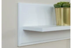 Mensola legno massello bianca stile shabby toscano