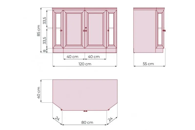 Mobile bar per ufficio o studio in stile classico PRESTIGE C645
