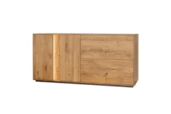 Mobile buffet moderno in rovere massello naturale