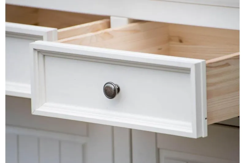 Mobile buffet shabby chic 3 ante bianco pino massello