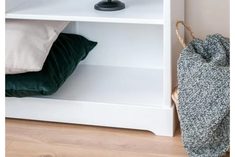 Mobile libreria shabby legno massello bianca top miele stile toscano