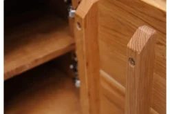 Mobiletto con cassetto in legno naturale massello oliato