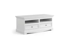 Mobiletto tv shabby chic pino massello bianco