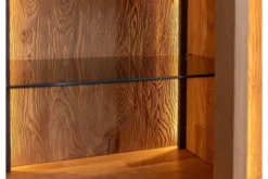 Mobile TV con vetrina rovere massello design moderno