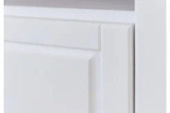 Mobile tv legno massello due cassetti bianco shabby country