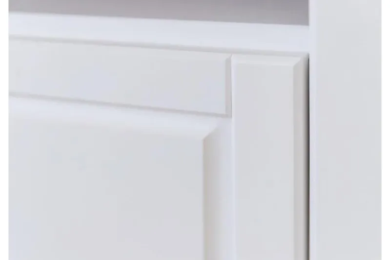 Mobile tv legno massello due cassetti bianco shabby country
