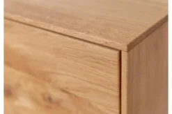 Mobile TV moderno rovere naturale massello LED integrato