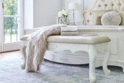 Panca fondo letto classica bianco avorio BELLA 933