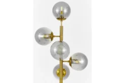Piantana con sfere grigio fumo e ottone CEREDO W5