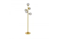 Piantana con sfere grigio fumo e ottone CEREDO W5