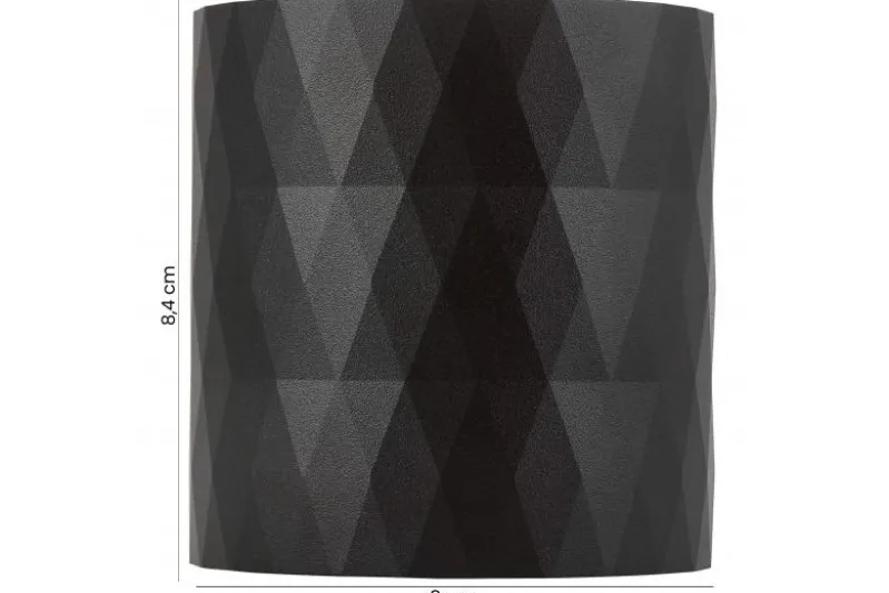 Plafoniera a forma di tubo metallo nero TIGO W1
