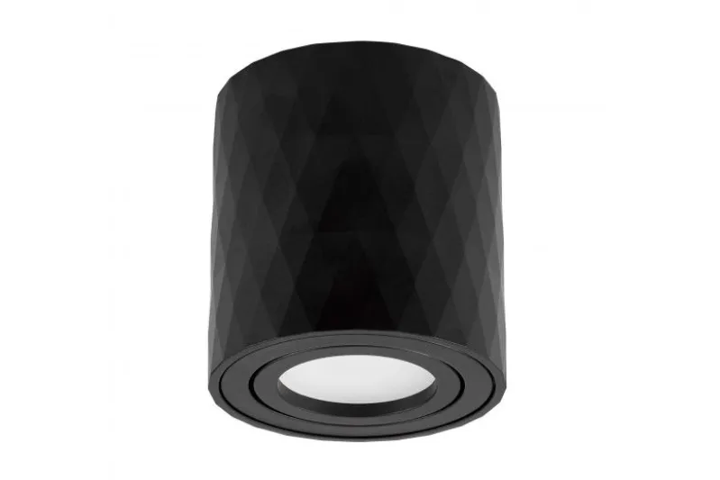 Plafoniera a forma di tubo metallo nero TIGO W1