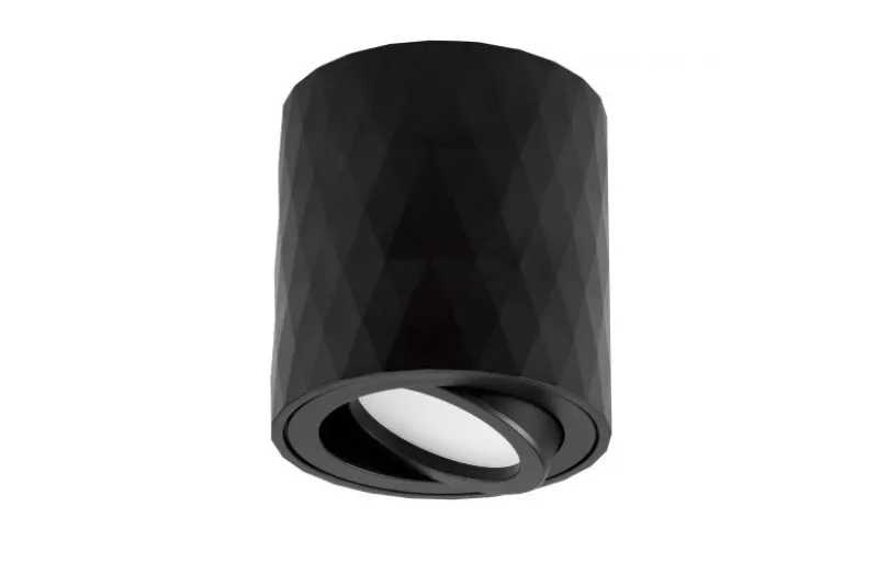 Plafoniera a forma di tubo metallo nero TIGO W1
