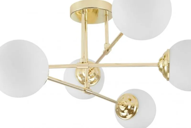 Plafoniera a sfera da soffitto oro FINO W6