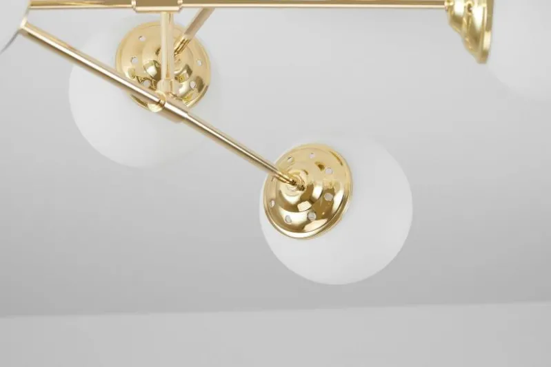 Plafoniera a sfera da soffitto oro FINO W6