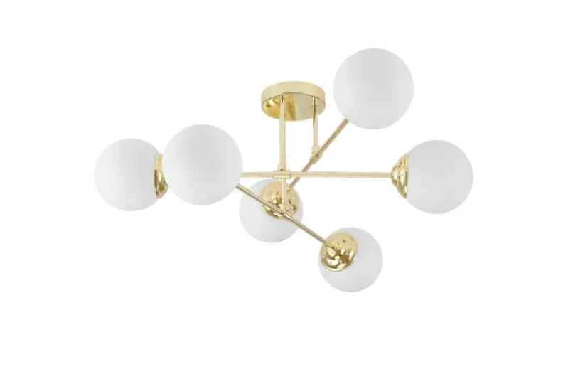 Plafoniera a sfera da soffitto oro FINO W6
