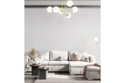 Plafoniera a sfera da soffitto oro FINO W6