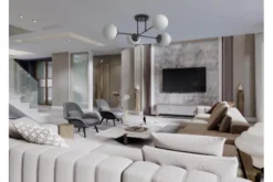 Plafoniera a sfera nera da soffitto FINO W4