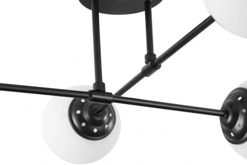 Plafoniera a sfera nera da soffitto FINO W4