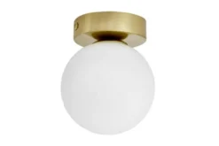 Plafoniera in vetro e metallo ottone MARSIADA W1