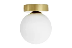 Plafoniera in vetro e metallo ottone MARSIADA W1