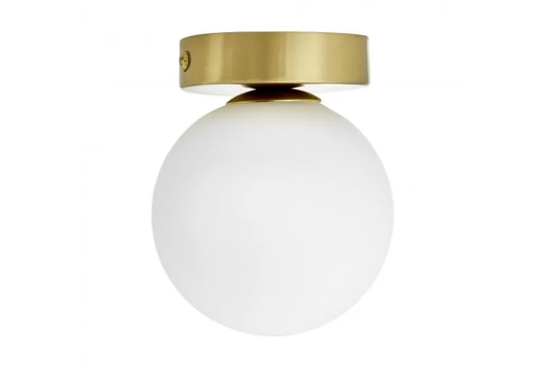 Plafoniera in vetro e metallo ottone MARSIADA W1