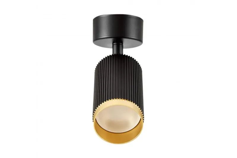 PLAFONIERA MODERNA NERO E ORO RINA W1