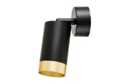 PLAFONIERA MODERNA NERO E ORO VIVO W1