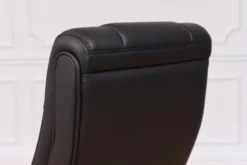 Poltrona classica pelle nera Lider