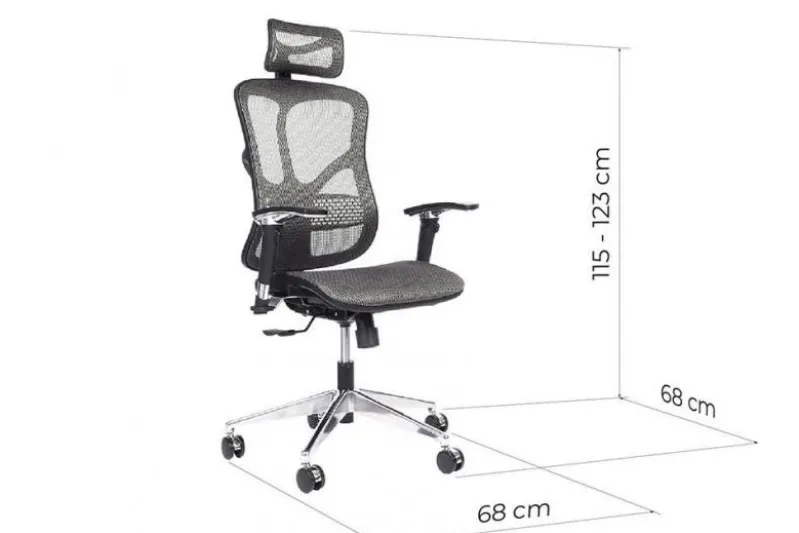 Poltrona da ufficio ergonomica Ergo 500 Grigio