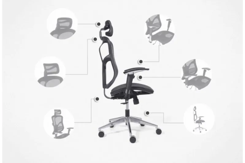 Poltrona ergonomica da ufficio Ergo 500 Nero