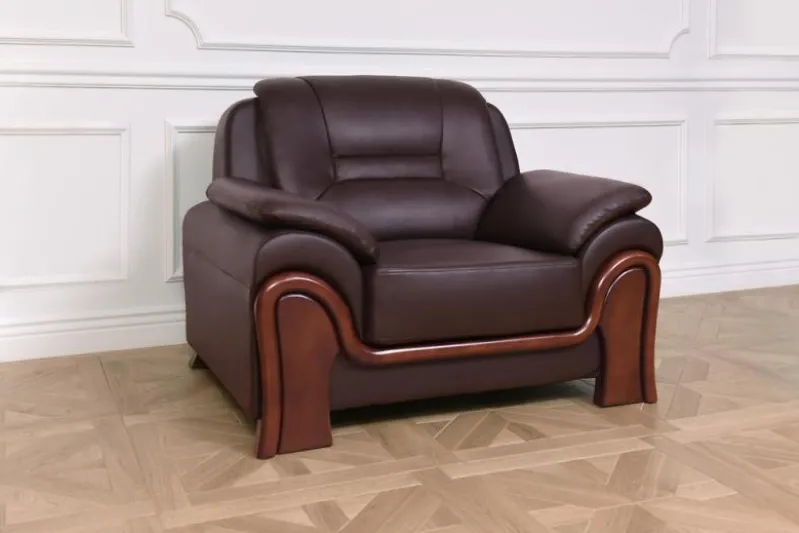 Poltrona in pelle Palladio Marrone