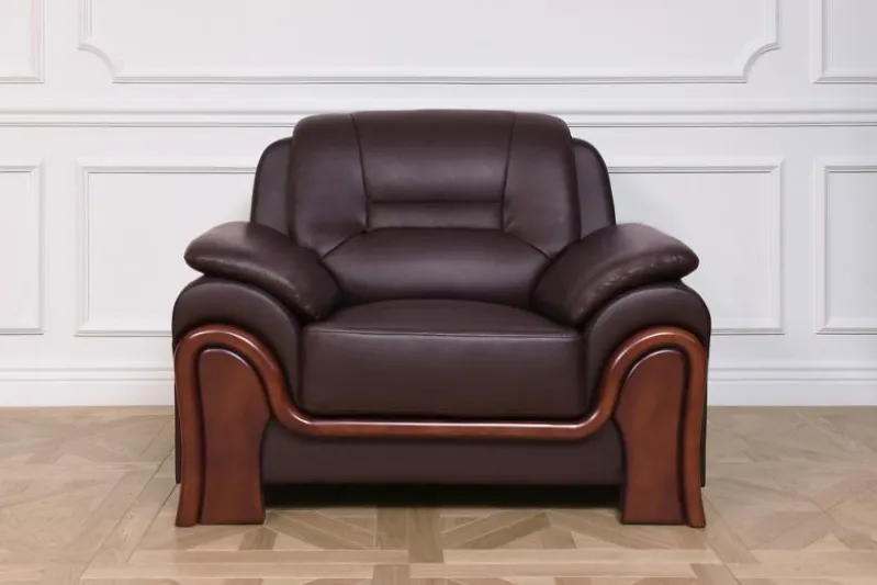 Poltrona in pelle Palladio Marrone