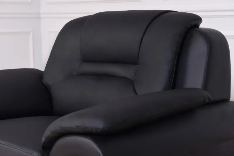 Poltrona in pelle Palladio Nero