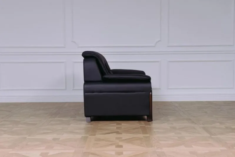 Poltrona in pelle Palladio Nero