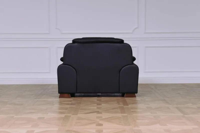 Poltrona in pelle Palladio Nero