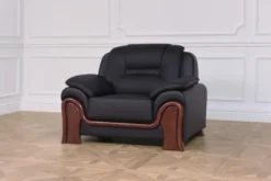 Poltrona in pelle Palladio Nero