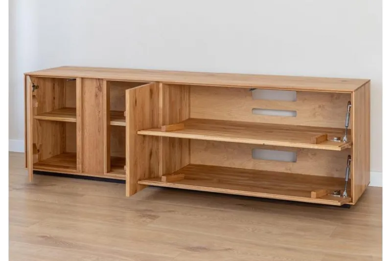 Porta TV grande rovere massello stile moderno