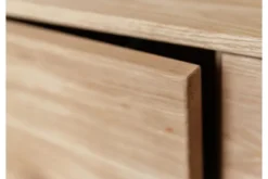 Porta tv sospeso rovere massello con frammento di tronco