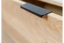 Porta tv sospeso rovere massello con frammento di tronco