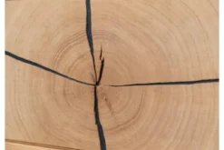 Porta tv sospeso rovere massello con frammento di tronco