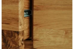 Scarpiera chiusa in legno naturale di rovere massello oliato