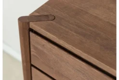 Scarpiera chiusa stile moderno in rovere massello tabacco