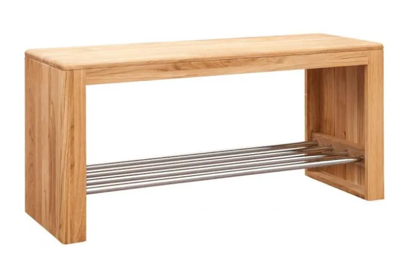 Scarpiera in legno naturale massello oliato di rovere