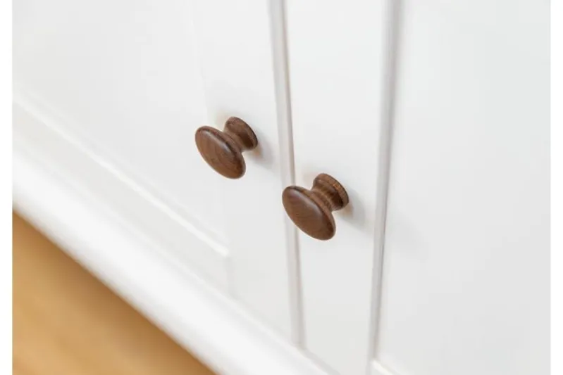 Scarpiera shabby bianca tabacco pino massello